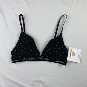 Calvin Klein Black Bra with Multicolor Accents